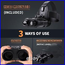 Head Mounted Night Vision Goggles HD Digital Hunting Rechargeable PVR Binoculars