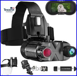 Head-Mounted Night Vision Goggles Hands Free Rechargeable 1312FT Digital Infra