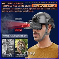 Head-Mounted Night Vision Goggles Military Grade, 4K Video and 36MP Photo for Vi