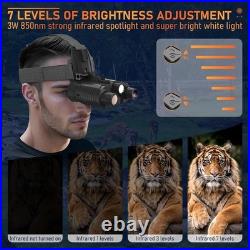 Head-Mounted Night Vision Goggles Military Grade, 4K Video and 36MP Photo for Vi