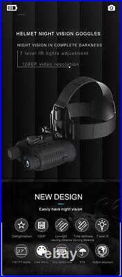 Head-Mounted Night Vision Goggles Rechargeable 1312FT IR Night Vision Binoculars