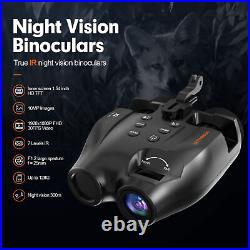 Head Mounted Night Vision Goggles Rechargeable FHD Digital IR Hunting Binoculars