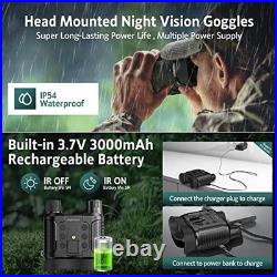 Head-Mounted Night Vision Goggles Rechargeable Hands Free Night Vision Head-Mounted Night Vision Goggles Rechargeable Hands Free Night Vision