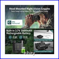 Head-Mounted Night Vision Goggles Rechargeable Hands Free Night Vision Bino Head-Mounted Night Vision Goggles Rechargeable Hands Free Night Vision Bino
