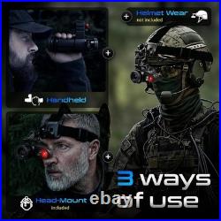Head-Mounted Night Vision Monocular Goggles with Elastic Head Strap, Default 7X Head-Mounted Night Vision Monocular Goggles with Elastic Head Strap, Default 7X