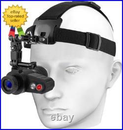 Head-Mounted Night Vision Monocular Goggles with Elastic Head Strap Default 7X M Head-Mounted Night Vision Monocular Goggles with Elastic Head Strap Default 7X M