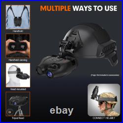 Helmet Mount IR Night Vision Goggles Video Record Hunting Fishing Binoculars NVG