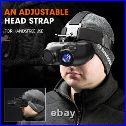 Helmet Mount IR Night Vision Goggles Video Record Hunting Fishing Binoculars NVG