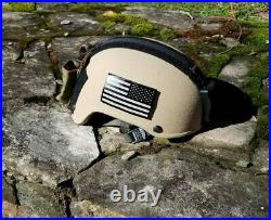 High Cut Ballistic Helmet Large Tan Wilcox NVG Mount Team Wendy 2001 Ops Core SF