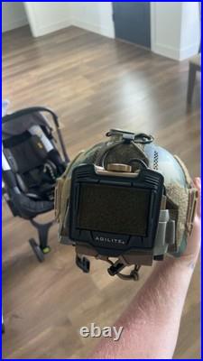 Hoplite DNV-9 Digital Night Vision Goggle On Hard Headed Veterans Bump Helmet