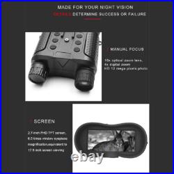 Hunting Infrared 850nm Night Vision Goggles Head Mounted Binoculars 8X Zoom CAM