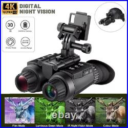 Hunting Night Vision Goggles Head Mounted Binoculars 8X Zoom Infrared 850nm CAM