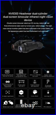 Hunting Night Vision Goggles Head Mounted Binoculars 8X Zoom Infrared 850nm CAM