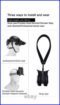 Hunting Night Vision Goggles Head Mounted Binoculars 8X Zoom Infrared 850nm CAM
