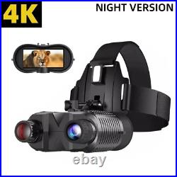 Infrared Night Vision Binoculars 3D Head Mounted Goggles 8X Zoom 4K Video NV8160