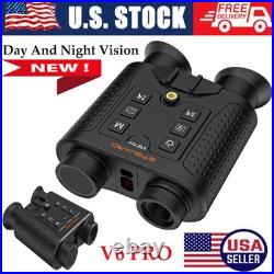 Infrared Night Vision Binoculars 4K UHD LRF Goggles 8X Digital Zoom Head Mounted