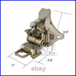 L4 G24 CNC Machined NVG Helmet Mount Breakaway Bracket + Shroud + NVG Lanyard