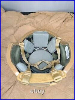 LARGE GENTEX 3M Enhanced Combat Helmet ECH USMC Coyote Marine NVG Mount