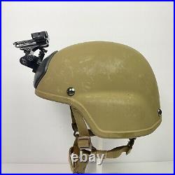 Large Ceradyne 3M Enhanced Combat Helmet ECH USMC Coyote ACH LWH NVG Mount Rhino