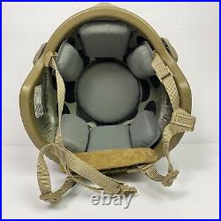 Large Ceradyne 3M Enhanced Combat Helmet ECH USMC Coyote ACH LWH NVG Rails Recon