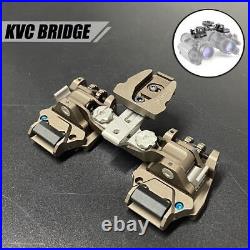 Lightweight CNC Machined Binocular KVC Bridge Night Vision Mount Universal TAN