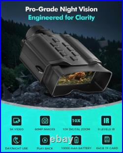 Lightweight Night Vision Binoculars with 64GB Card