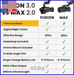 MAX 2.0 Digital Night Vision Goggle & Fusion 3.0 Thermal/Nv Goggle Head NEW