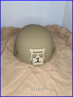 MEDIUM GENTEX 3M Enhanced Combat Helmet ECH USMC Coyote Marine NVG Mount