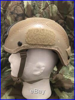 MSA 2001 Helmet Medium Ops Core Team Wendy Pads NVG High Cut TC Camo Ballistic
