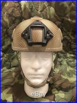 MSA 2001 Helmet Medium Ops Core Team Wendy Pads NVG High Cut TC Camo Ballistic