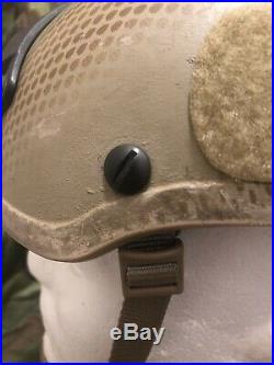 MSA 2001 Helmet Medium Ops Core Team Wendy Pads NVG High Cut TC Camo Ballistic