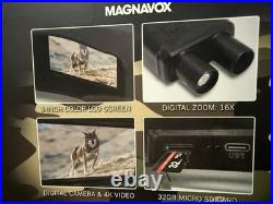 Magnavox Color Night Vision Infrared Camera Video Recorder Goggles Binoculars 4K