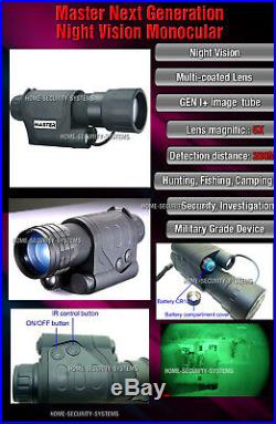 Master Night Vision Goggles Monocular IR Security Camera Home System Gen Trail