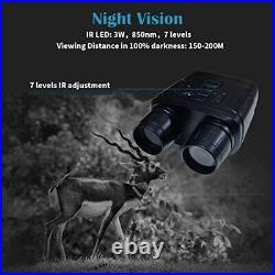 Mini Night Vision Goggles Digital Night Vision Binoculars Scope 5X Zoom for