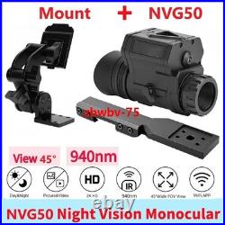 NEW NVG50 helmet digital night vision 45°goggles scope WIFI 940nm IR monocular NEW NVG50 helmet digital night vision 45°goggles scope WIFI 940nm IR monocular