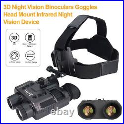 NV8000 3D 4X Night Vision Binoculars Goggles 1080P HD Head Mount Infrared Device
