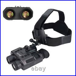NV8000 3D Stereo Binoculars Goggles 1080P Head Mount Infrared Night Vision