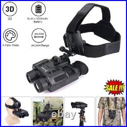 NV8000 4K 3D Night Vision Binoculars Infrared Head Mounted Night Vision Goggles