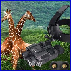 NV8000 Night Vision Binoculars Goggles 1080P Head Mount Infrared Night Vision