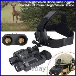 NV8000 Night Vision Binoculars Goggles 850nm IR Head Mounted Hunting Telescope