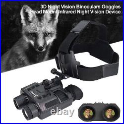 NV8000 Night Vision Binoculars Goggles 850nm IR Head Mounted Hunting Telescope