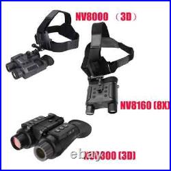 NV8000 Night Vision Binoculars Goggles 850nm IR Head Mounted Hunting Telescope