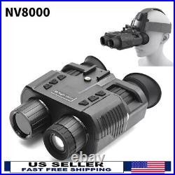 NV8000 Night Vision Binoculars Goggles 850nm IR Hunting Head Mounted Telescope