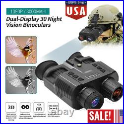 NV8000 Night Vision Binoculars Goggles 850nm IR Hunting Head Mounted Telescope