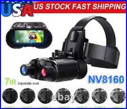 NV8160 Night Vision Goggles Binoculars Digital IR Head Mounted Birding Sight USA