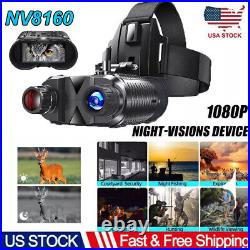 NV8160 Night Vision Goggles Binoculars Digital IR Head Mounted Birding Sight USA