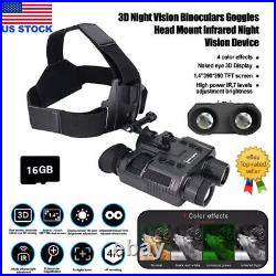 NV8160 Night Vision Goggles Binoculars Digital IR Head Mounted Birding Sight USA