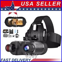 NV8160 Night Vision Goggles Binoculars Digital IR Head Mounted Birding Sight USA