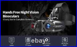 NV8160 Night Vision Goggles Binoculars Digital IR Head Mounted Birding Sight USA