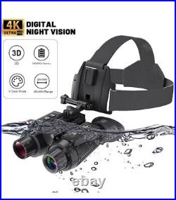 NV8300 1080P Digital Night Vision Goggle Binocular Zoom 32GB IR 850nm NVG Helmet